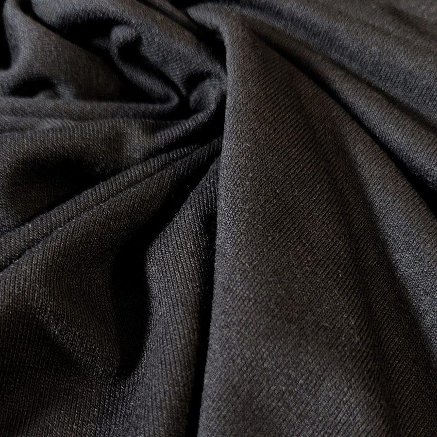 Jersey viscose uni noir - Avril Fabrics