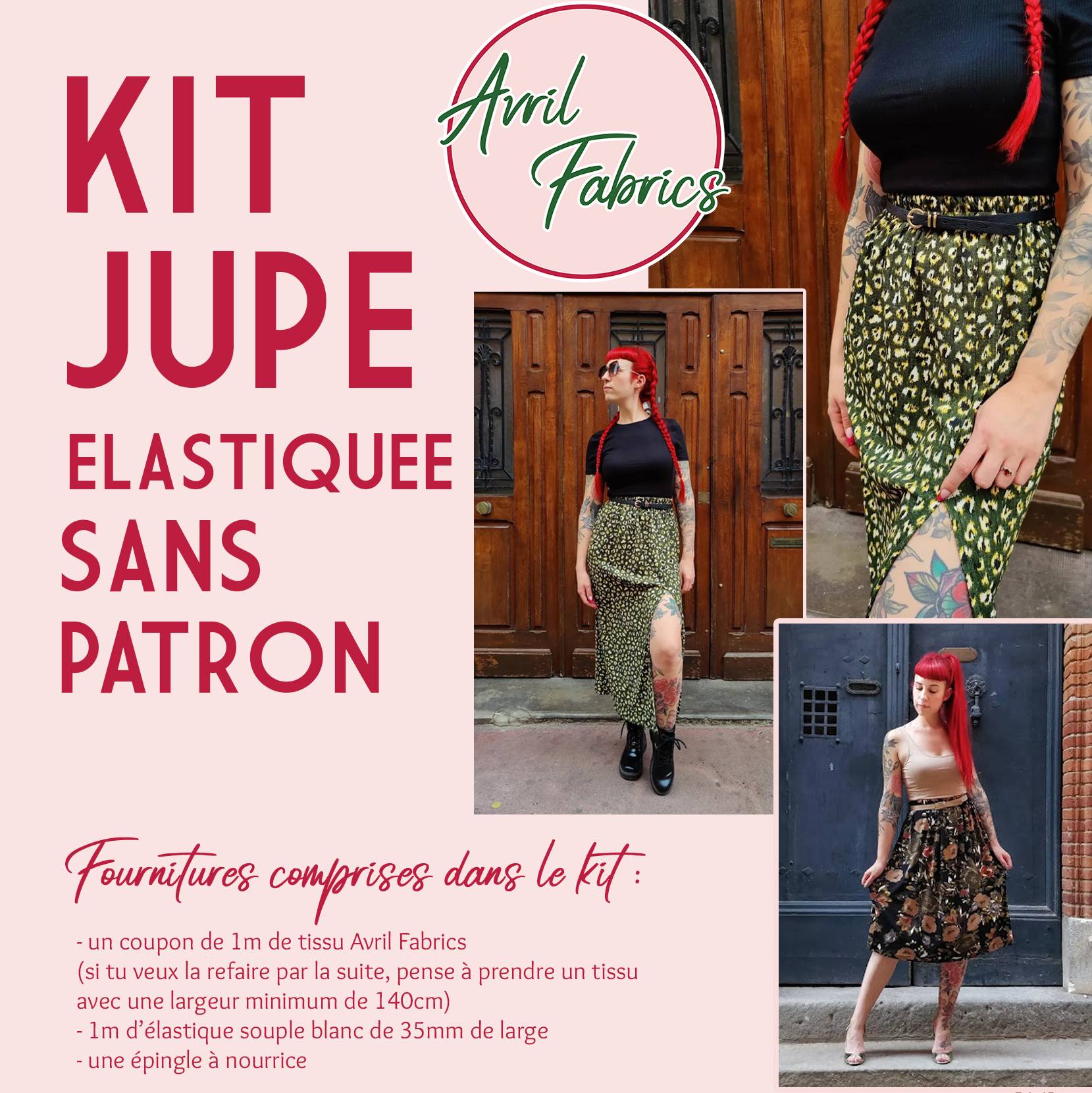 KIT jupe sans patron