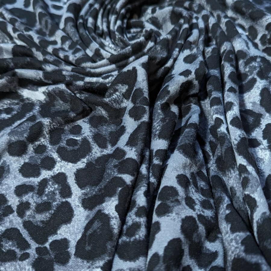 jersey viscose leopard gris