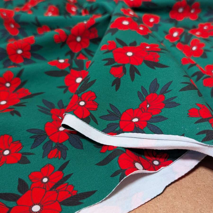 tissu coquelicot fleur