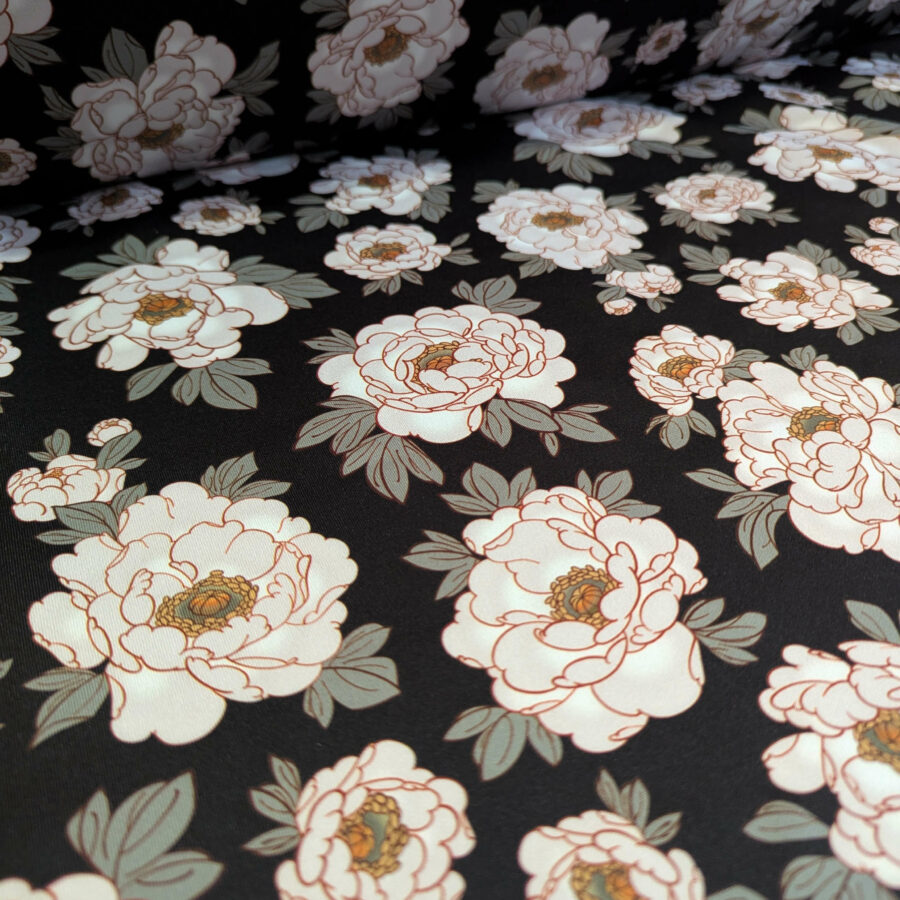 tissu scuba pivoine