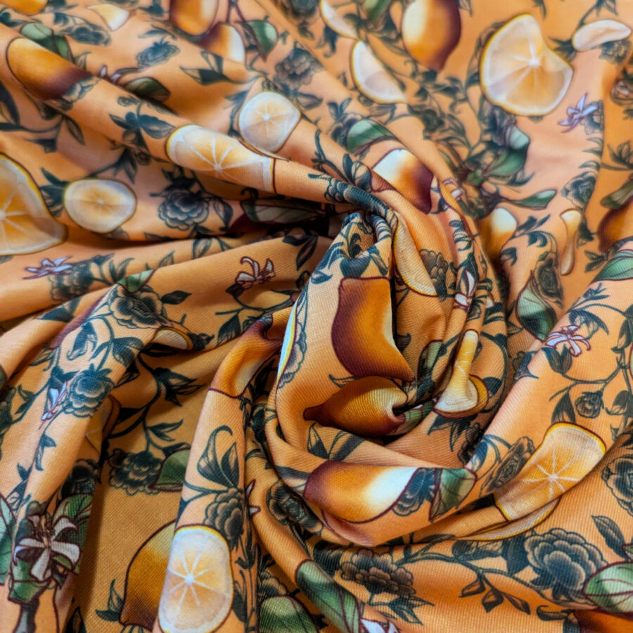 tissu citron jaune