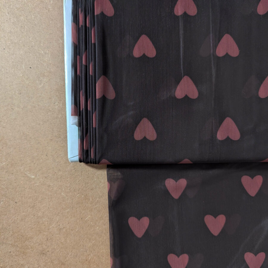 tulle coeur rose