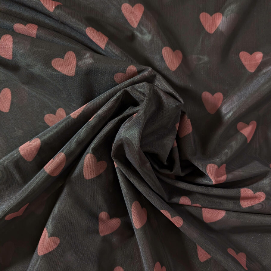 tulle coeur rose