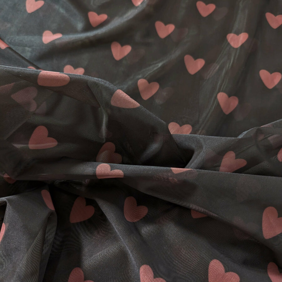 tulle coeur rose