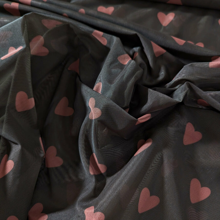 tulle coeur rose