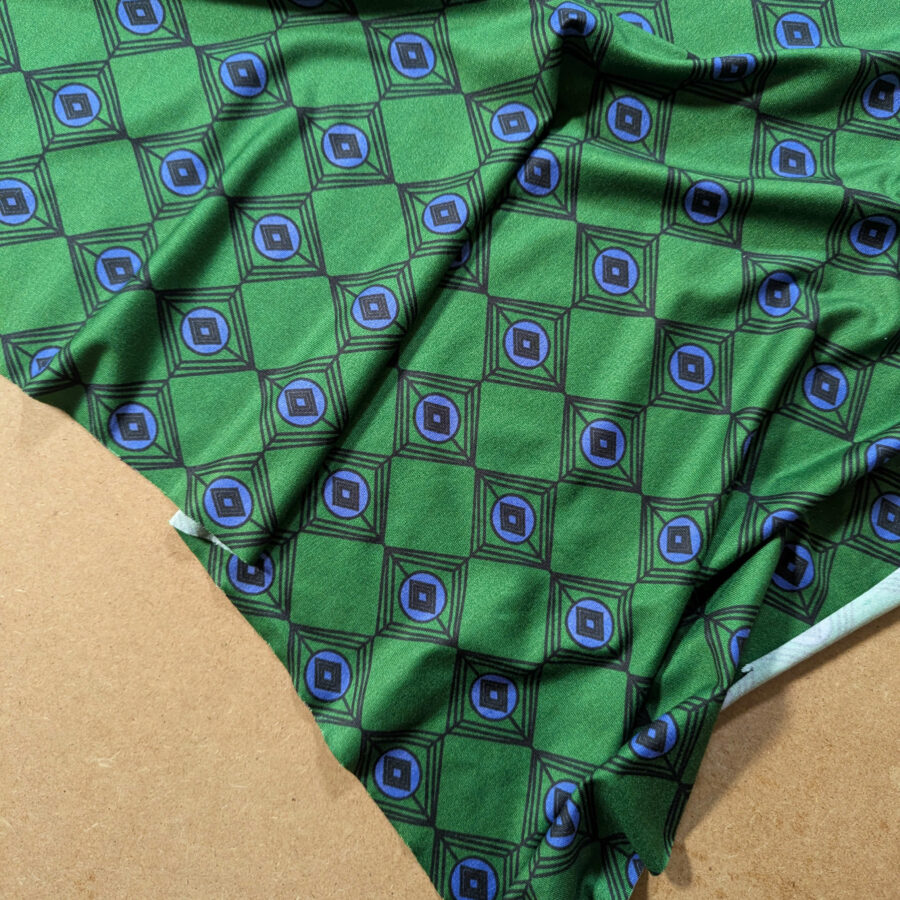 imprimé graphique tissu vert