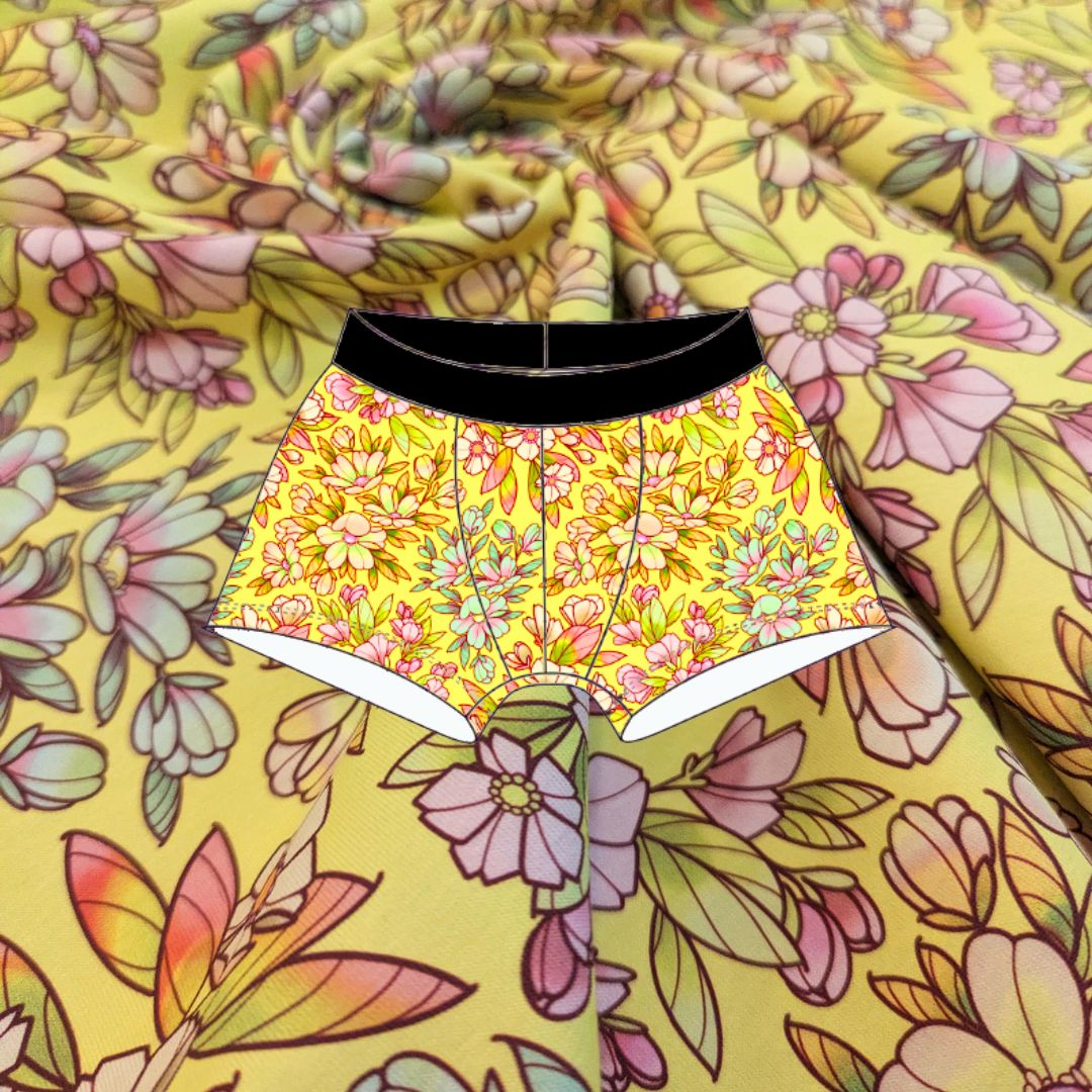 boxer homme jaune