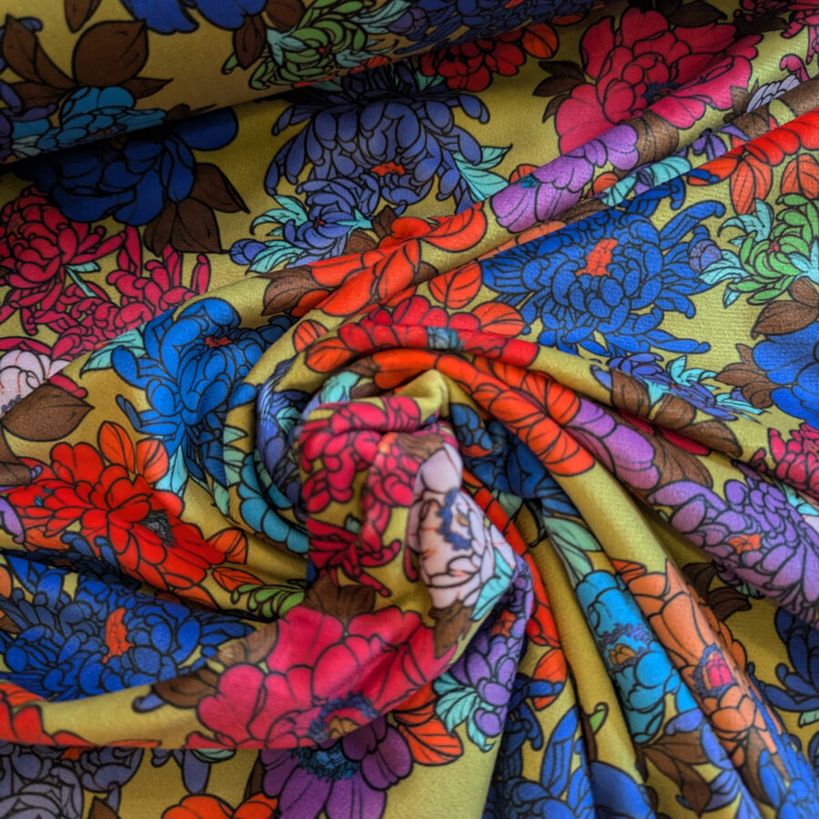 Jersey velours LOUISE anis