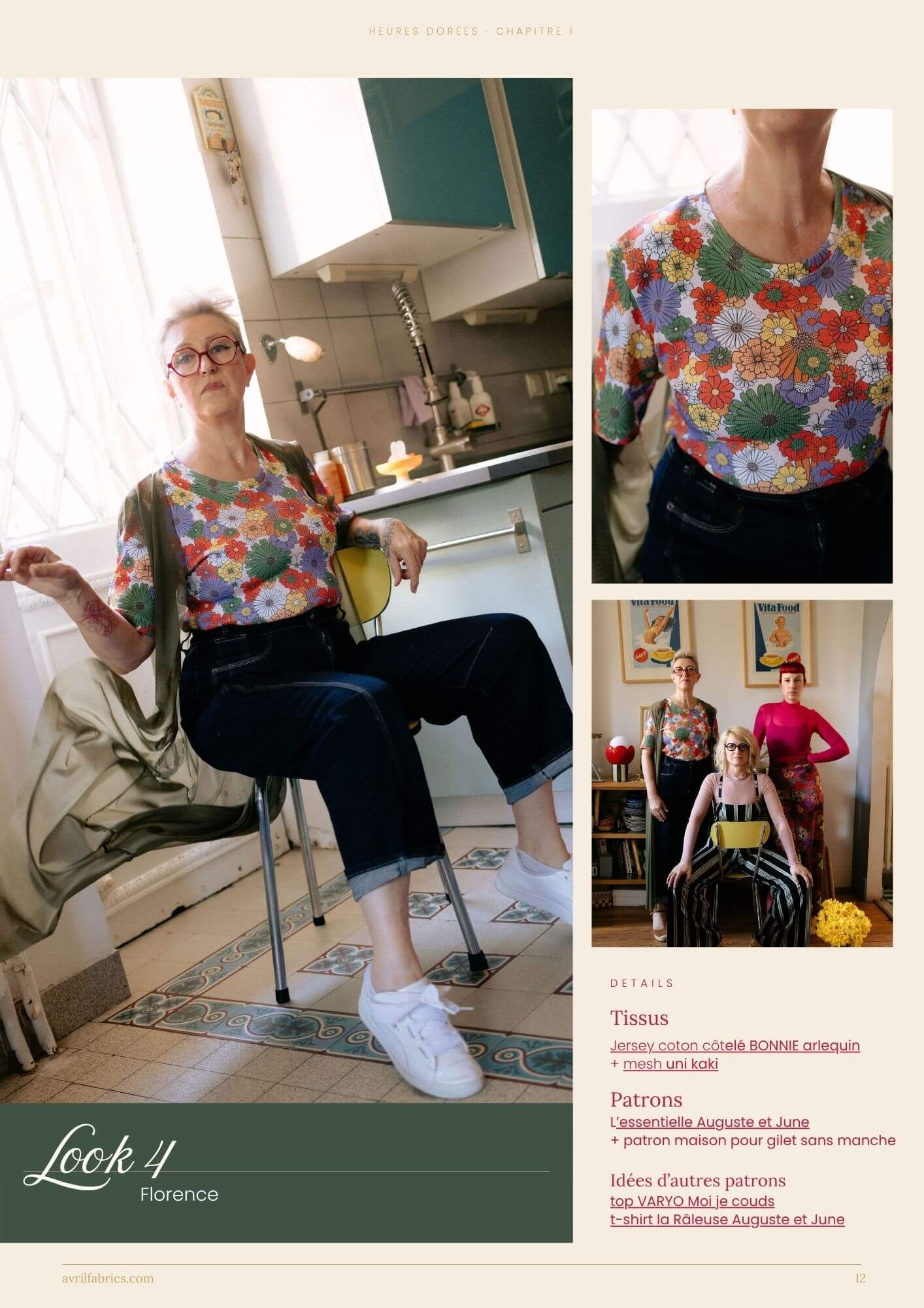 Avril Fabrics heures dorées