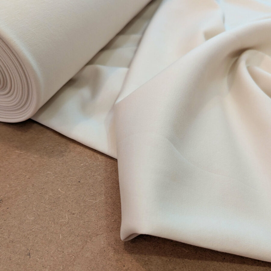 Tissu coton scuba uni crème