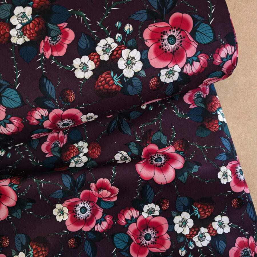 tissu velours fleur